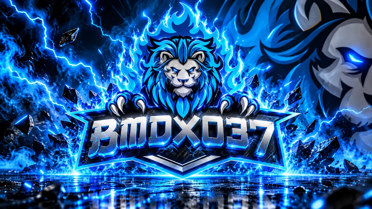 BMDX037 electric blue lion